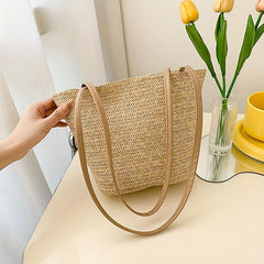 Casual Straw Beach Bag Women's Outdoor Hand Bag For Summer