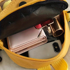 Cartoon Pattern Handbag Letter Graphic Zipper Mini Crossbody Bag