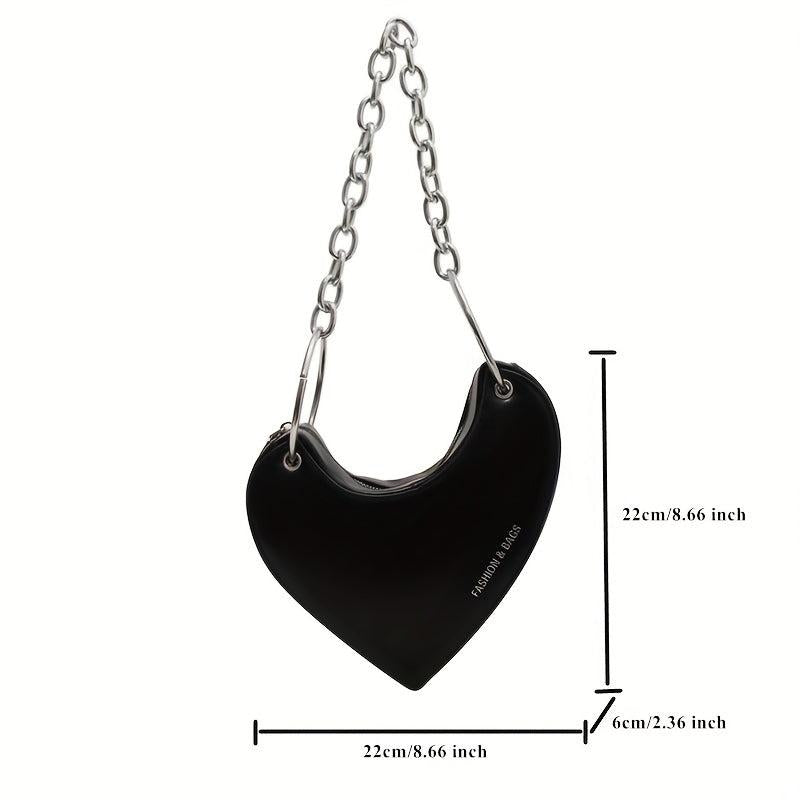 Heart Shaped Crossbody Bag Gothic Style