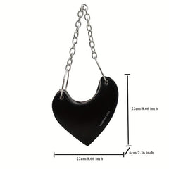 Heart Shaped Crossbody Bag Gothic Style