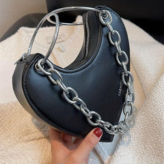Heart Shaped Crossbody Bag Gothic Style