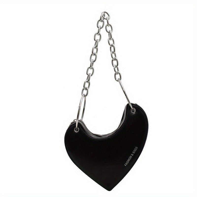 Heart Shaped Crossbody Bag Gothic Style
