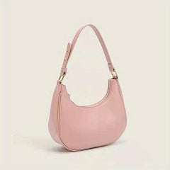 Half Moon Underarm Bag PU Leather Crescent Shoulder Bag