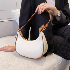 Half Moon Underarm Bag PU Leather Crescent Shoulder Bag
