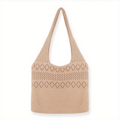 Minimalist Crochet Shoulder Bag Large Capacity Knitted Handbag