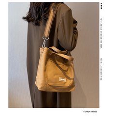 Minimalist Casual Tote Bag Solid All Match Shoulder School Bag