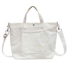 Minimalist Casual Tote Bag Solid All Match Shoulder School Bag