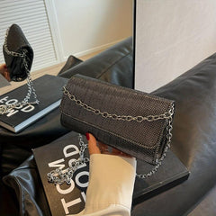 Sequins Shoulder Bag Chain Crossbody Bag Evening Purse For Wedding Party