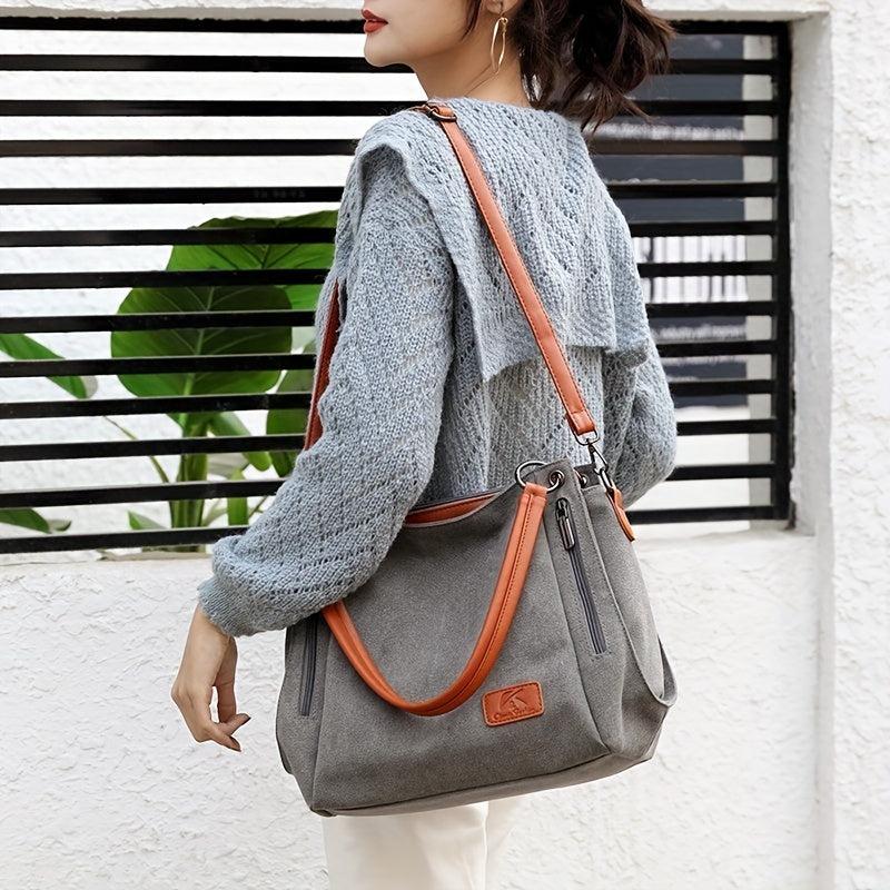 Large Capacity Canvas Tote Bag Lightweight Shoulder Bag