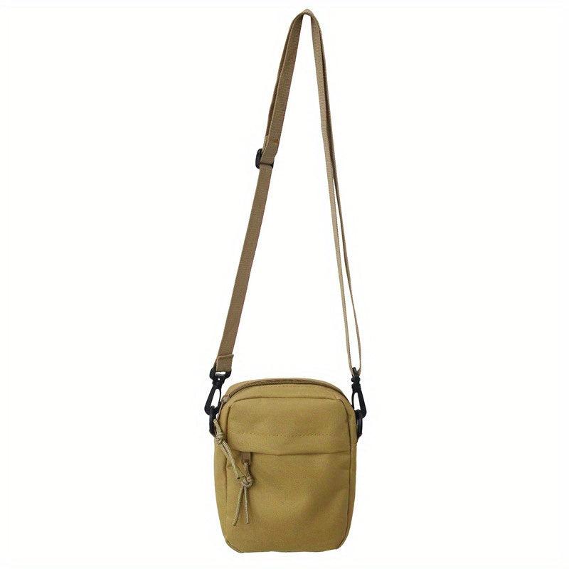 Sports Style Crossbody Phone Bag Solid Oxford Cloth Shoulder Bag