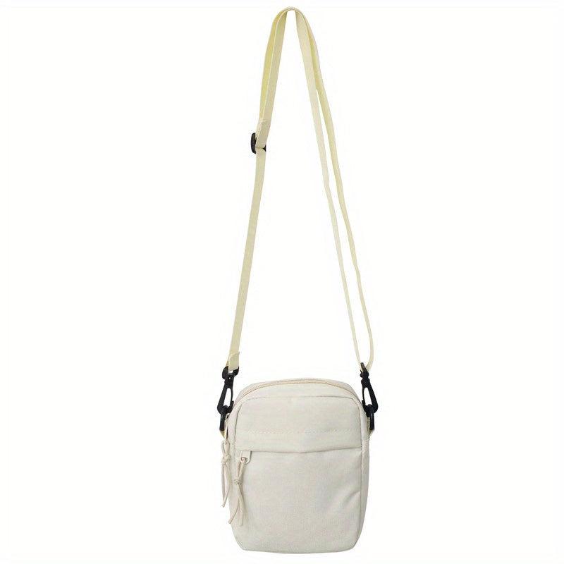 Sports Style Crossbody Phone Bag Solid Oxford Cloth Shoulder Bag