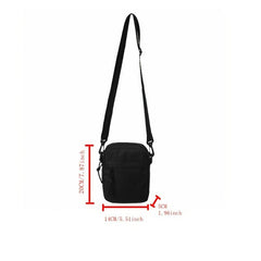 Sports Style Crossbody Phone Bag Solid Oxford Cloth Shoulder Bag