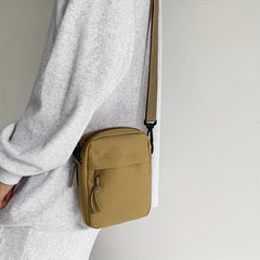 Sports Style Crossbody Phone Bag Solid Oxford Cloth Shoulder Bag