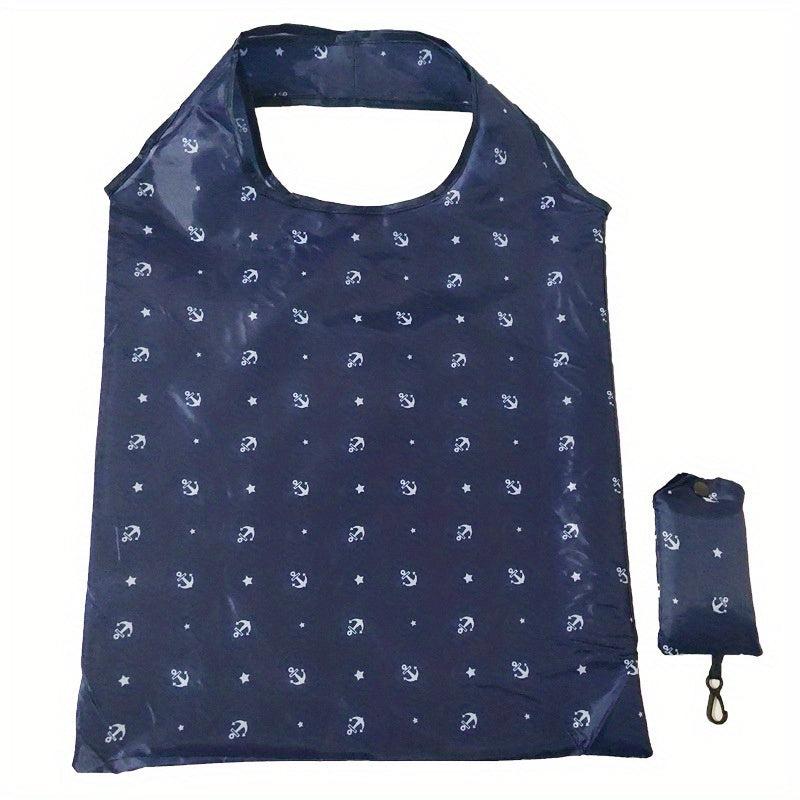 Print Nylon Tote Bag Foldable Large Capacity Shoulder Bag