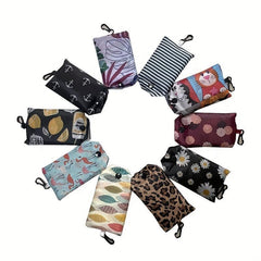 Print Nylon Tote Bag Foldable Large Capacity Shoulder Bag