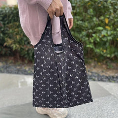 Print Nylon Tote Bag Foldable Large Capacity Shoulder Bag