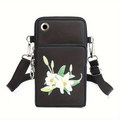 Floral Pattern Shoulder Bag Phone Crossbody Coin Purse