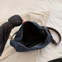 Stylish Denim Crossbody Bag Zipper Shoulder All Match Casual Bag