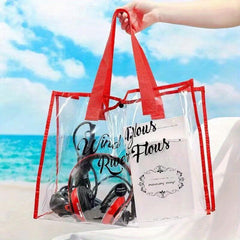Clear PVC Waterproof Storage Bag Large Capacity Shoulder Beach Bag