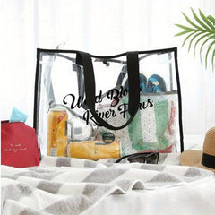 Clear PVC Waterproof Storage Bag Large Capacity Shoulder Beach Bag