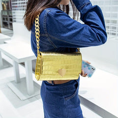 Crocodile Pattern Shoulder Bag Women's Handbag Purse
