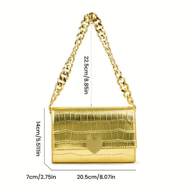 Crocodile Pattern Shoulder Bag Women's Handbag Purse