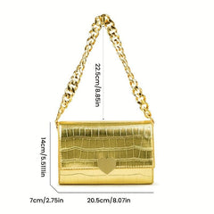 Crocodile Pattern Shoulder Bag Women's Handbag Purse