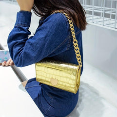 Crocodile Pattern Shoulder Bag Women's Handbag Purse