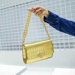 Crocodile Pattern Shoulder Bag Women's Handbag Purse
