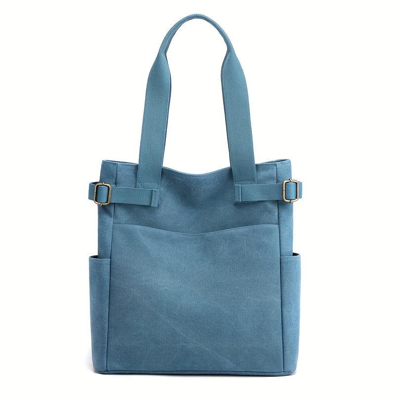 Vintage Canvas Satchel Bag Women's Casual Handbag & Shoulder Purse