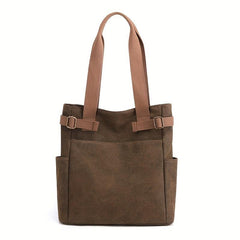 Vintage Canvas Satchel Bag Women's Casual Handbag & Shoulder Purse