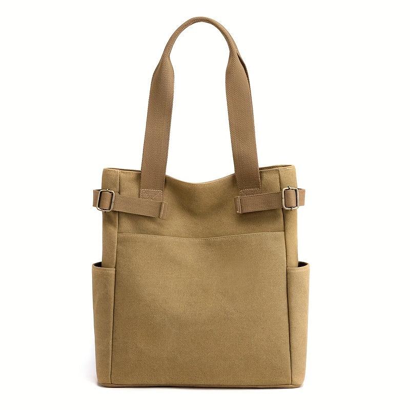 Vintage Canvas Satchel Bag Women's Casual Handbag & Shoulder Purse