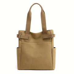Vintage Canvas Satchel Bag Women's Casual Handbag & Shoulder Purse