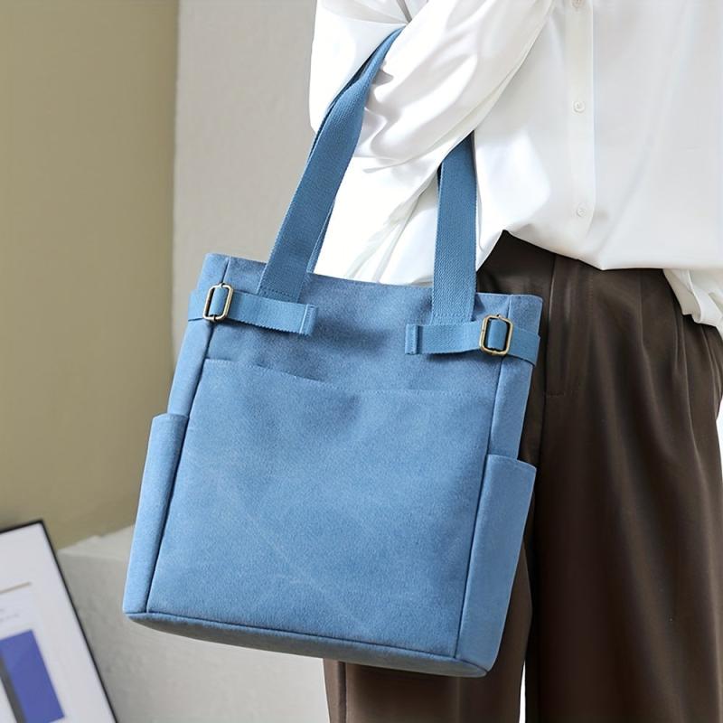 Vintage Canvas Satchel Bag Women's Casual Handbag & Shoulder Purse
