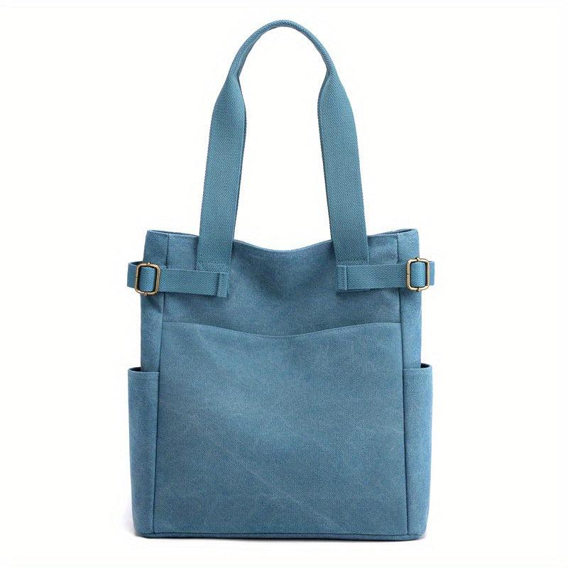 Vintage Canvas Satchel Bag Women's Casual Handbag & Shoulder Purse