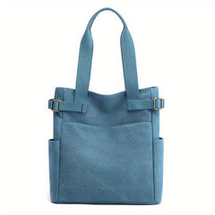 Vintage Canvas Satchel Bag Women's Casual Handbag & Shoulder Purse