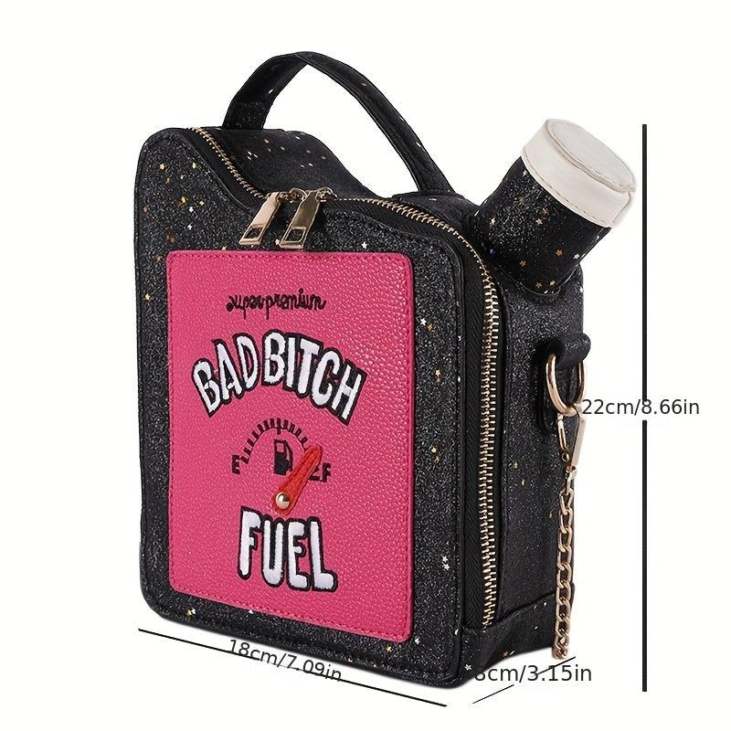 Sequin Shoulder Bag Double Zipper Crossbody Bag