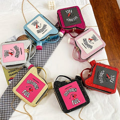 Sequin Shoulder Bag Double Zipper Crossbody Bag