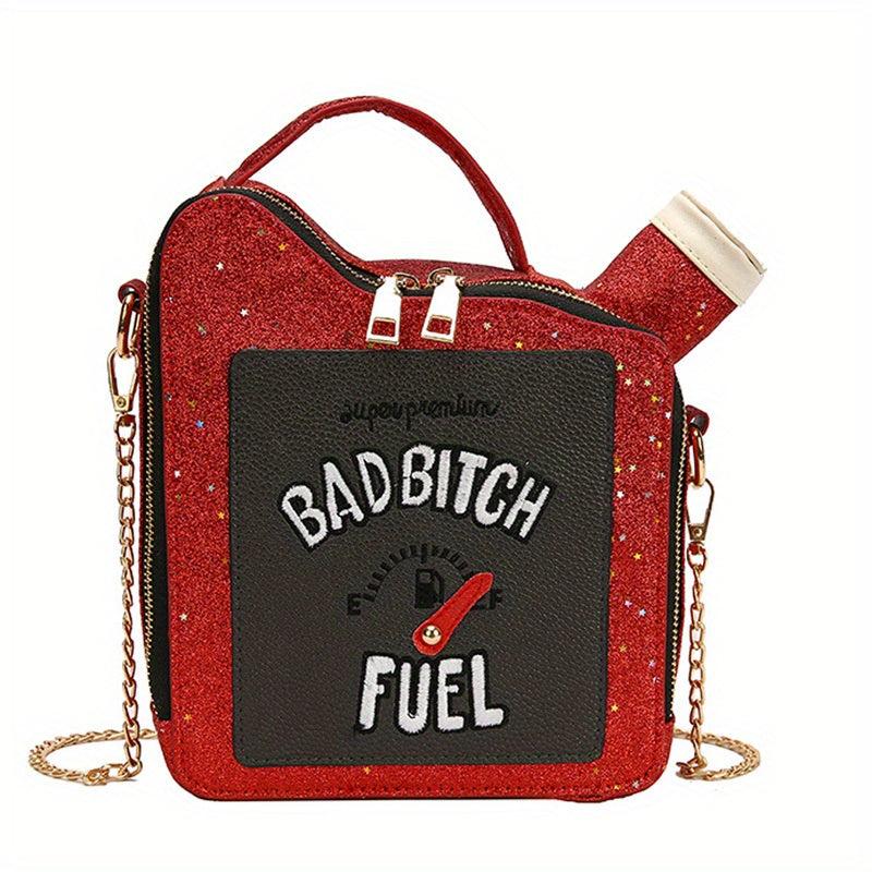 Sequin Shoulder Bag Double Zipper Crossbody Bag