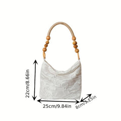 Vintage Flower Jacquard Hobo Bag Women's Handbag