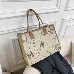 Canvas Tote Bag Large Capacity Lightweight Shoulder Shopping Bag