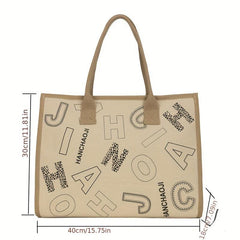 Canvas Tote Bag Large Capacity Lightweight Shoulder Shopping Bag