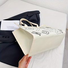 Canvas Tote Bag Large Capacity Lightweight Shoulder Shopping Bag