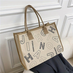 Canvas Tote Bag Large Capacity Lightweight Shoulder Shopping Bag