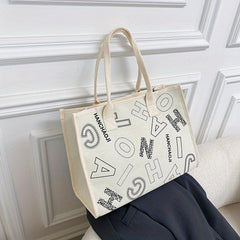 Canvas Tote Bag Large Capacity Lightweight Shoulder Shopping Bag