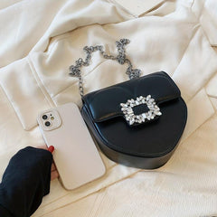Heart Shaped Rhinestone Shoulder Bag for Girls & Women