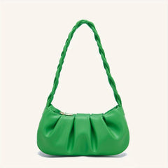 Pink Cloud Pleated Underarm Bag Ruched Y2K Handbag