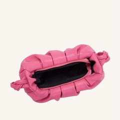 Pink Cloud Pleated Underarm Bag Ruched Y2K Handbag
