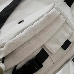 Canvas Chest Bag Lightweight Adjustable Crossbody Waist Bag