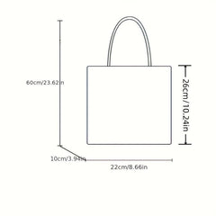 Colorblock Crochet Handbag Knitted Shoulder Bag Argyle Graphic Tote Bag